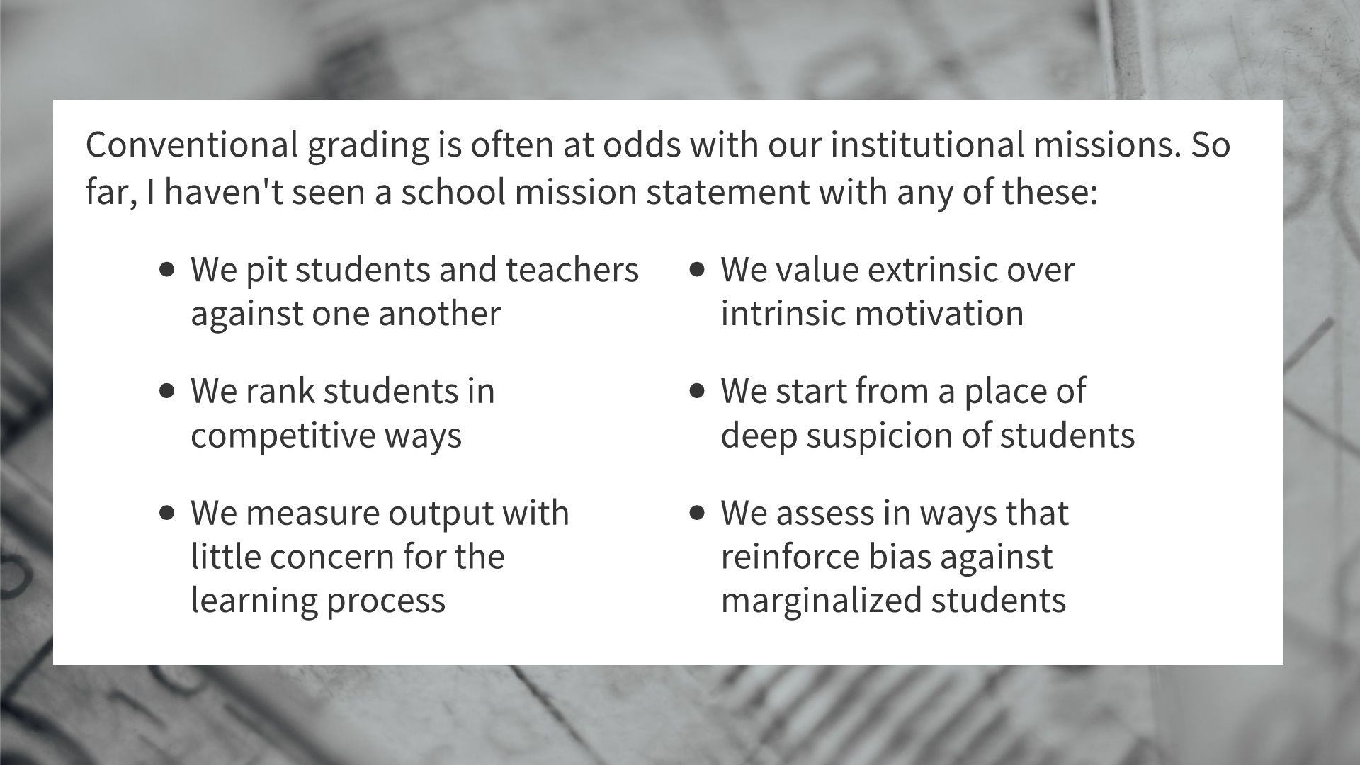 Ungrading: an Introduction